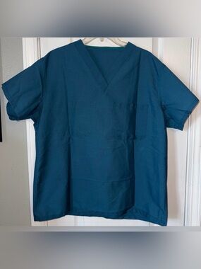 Medline Reversible Caribbean Blue Surgical Scrub Top Size XL